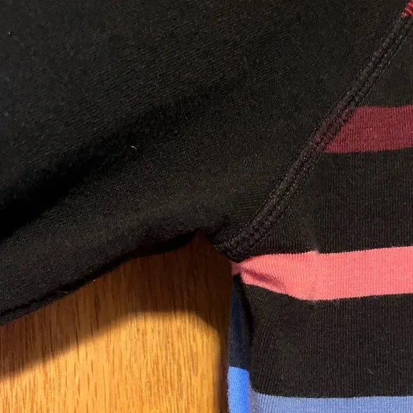 Talbots Black Multicolor Striped Long Sleeve Top - Picture 4 of 14